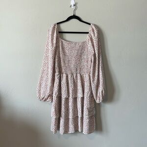 Square Neck Smocked Dress